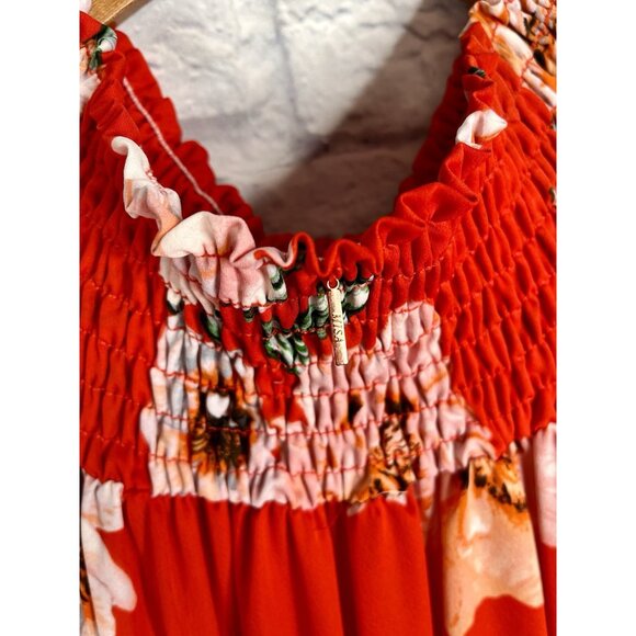 MISA LOS ANGELES Women's Red Floral Off Shoulder Darla Mini Dress Small - Picture 5 of 6